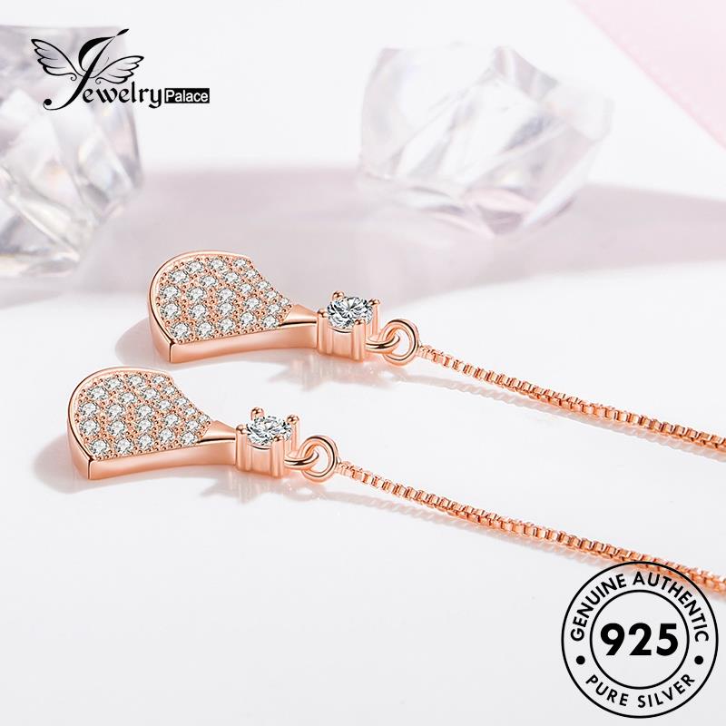 Jewelrypalace Anting Berlian Fashion Drop Sektor Emas Perak Moissanite925 Wanita Asli E680