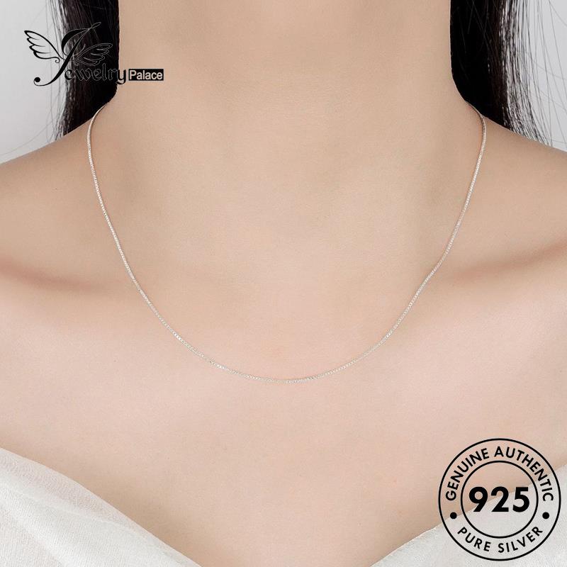 Tempat Perhiasan Wanita Kalung925 Kotak Simple Perak Asli N54