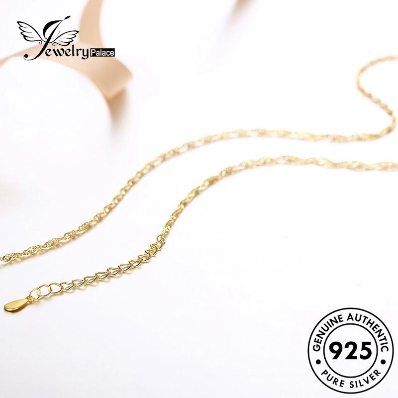 Jewelrypalace Water Perak Wanita Ripple925 Fashion Kalung Emas Asli N76