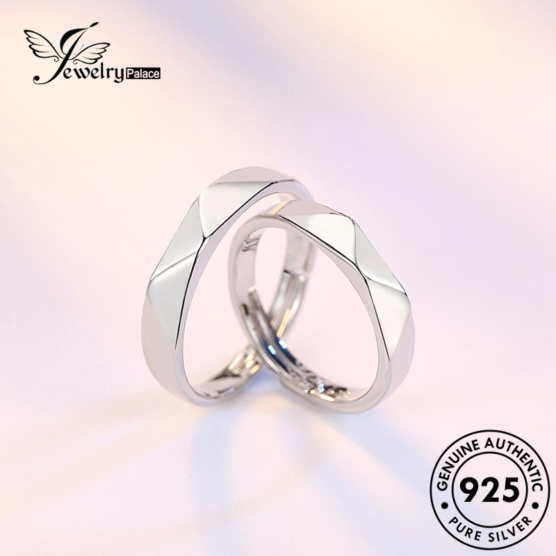 Jewelrypalace Couple Belah Ketupat Cincin Perak925 Temperamen Asli R50