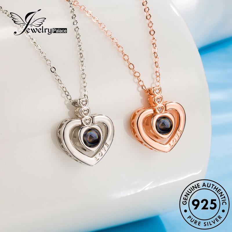 Jewelrypalace Emas Bahasa I Wanita Kreatif Perak Kamu Kalung Asli925 Love N230