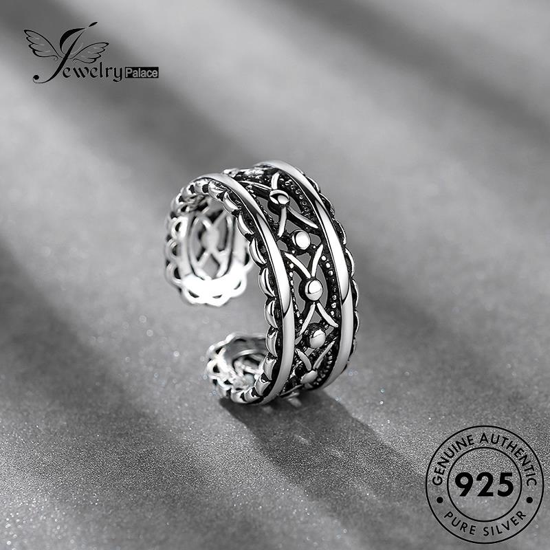 Jewelrypalace Vintage Asli925 Cincin Rantai Silver Wanita R158