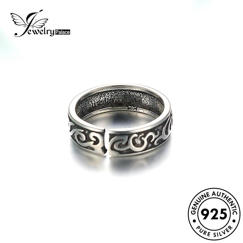 Tempat Perhiasan Wanita Vintage925 Cincin Totem Perak Asli R180