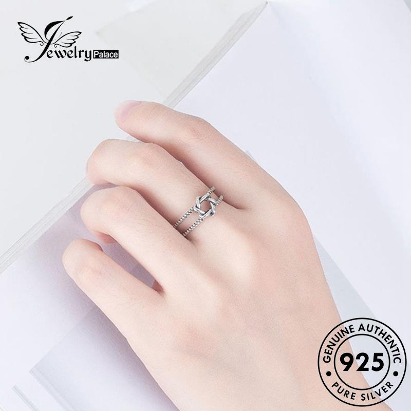 Perhiasantempat Cincin Wanita Perak925 Retro Asli Pentagram R198