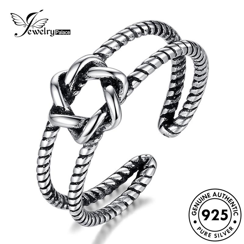 Perhiasantempat Cincin Wanita Perak925 Retro Asli Pentagram R198
