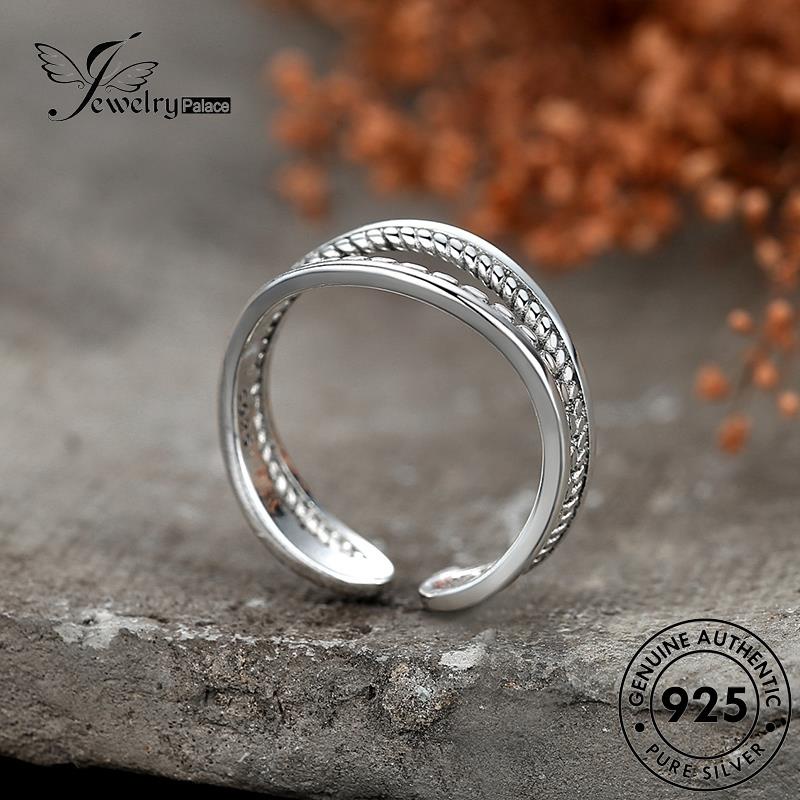 Jewelrypalace 925wanita Asli Retro Cincin Mulut Perak Ketawa R237