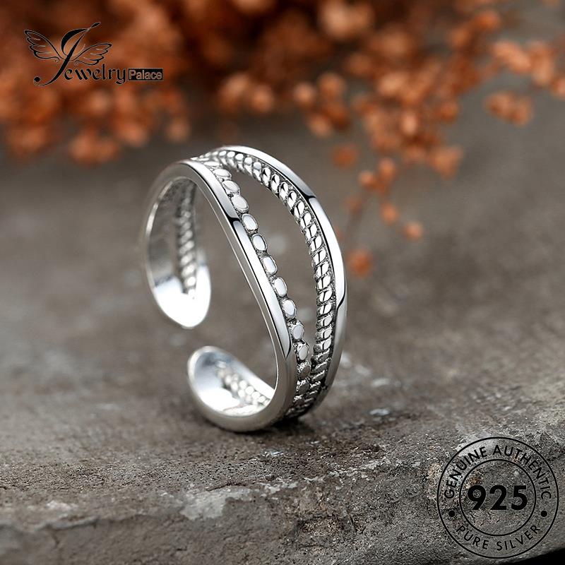 Jewelrypalace 925wanita Asli Retro Cincin Mulut Perak Ketawa R237