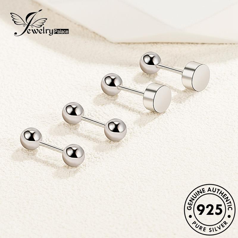 Jewelrypalace Stud Asli Sekrup Simple Anting Perak Wanita925 E800