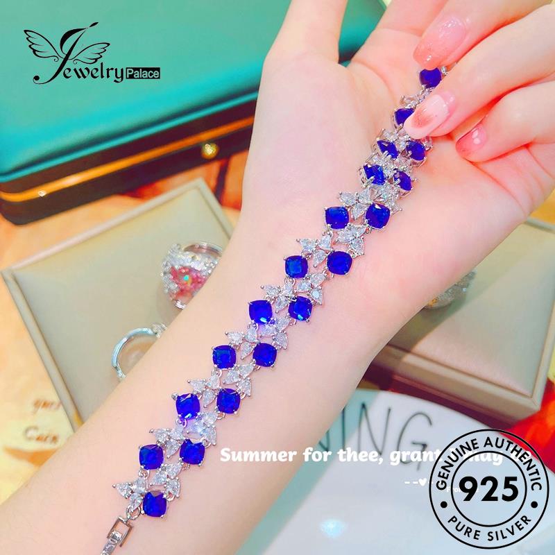 Jewelrypalace Gelang Perak925 Fashion Asli Galaxy Sapphire Wanita B576