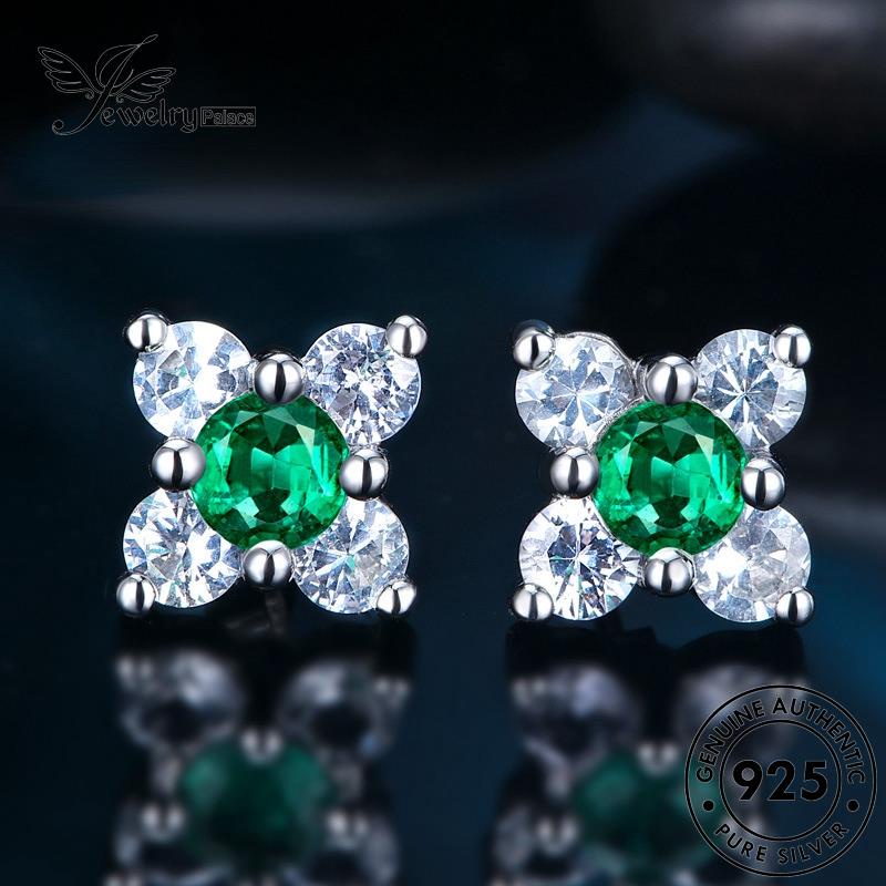 Jewelrypalace Bunga925 Anting Tusuk Wanita Asli Safir Perak The E607