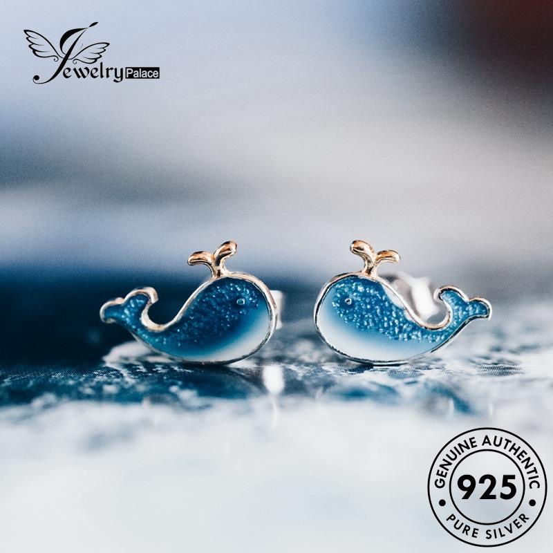 Jewelrypalace Anting Perak925 Wanita Ikan Paus Asli Stud E960