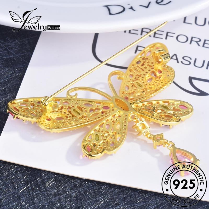 Jewelrypalace Anting Perak Berlian925 Asli Tusuk Moissanite Emas Wanita Butterfly E1050