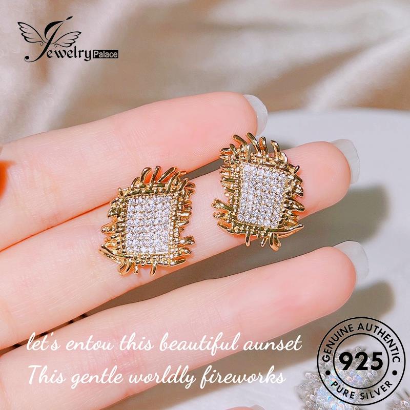 Jewelrypalace Berlian Menenun Stud To Women Anting Emas Moissanite925 Perak Asli E1000