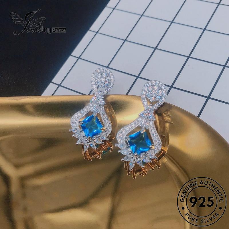 Jewelrypalace Anting Perak Citrine Wanita Stud Kotak925 Asli E1056