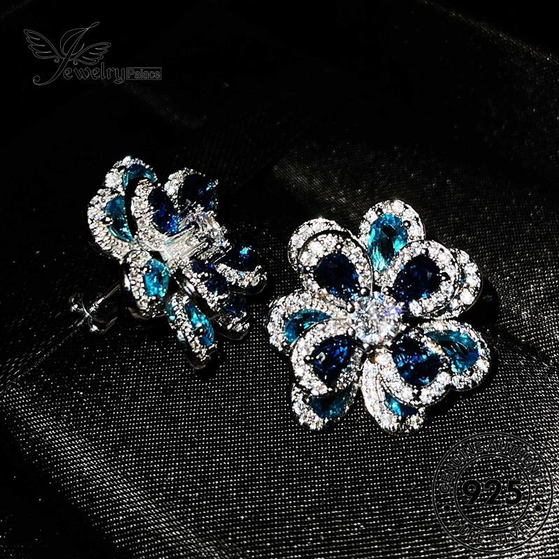 Jewelrypalace Anting Tusuk Camelia925 Wanita Moissanite Asli Berlian Silver E1122