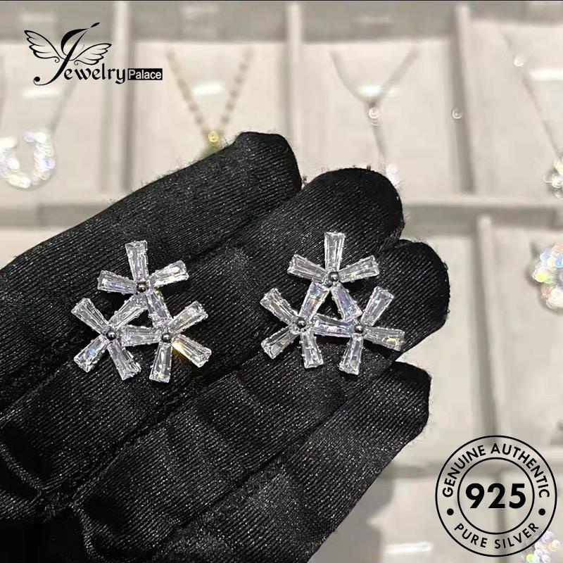 Jewelrypalace Anting Berlian Moissanite Asli925 Bunga Perak Wanita Stud E1277