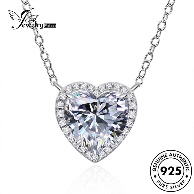 Jewelrypalace Kalung Kreativitas925 Wanita Berlian Asli Silver Moissanite N959