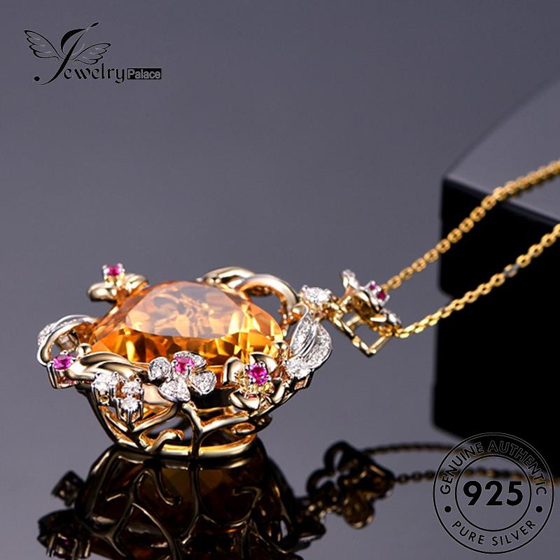 Jewelrypalace Kalung Asli Perak925 Citrine Wanita Fashion N1172