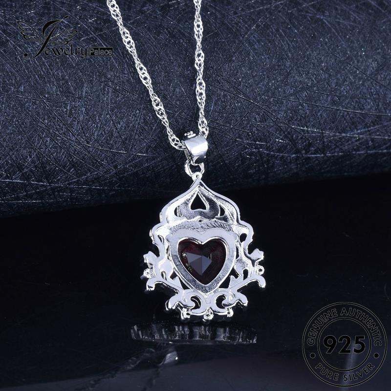 Jewelrypalace Love925 Kalung Ruby Wanita Perak Asli Creative N1181