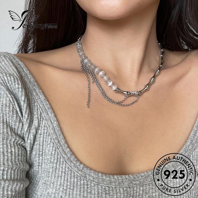 Jewelrypalace Perak925 Kucing Asli Fashion Wanita Moonstone Kalung Mata N1203