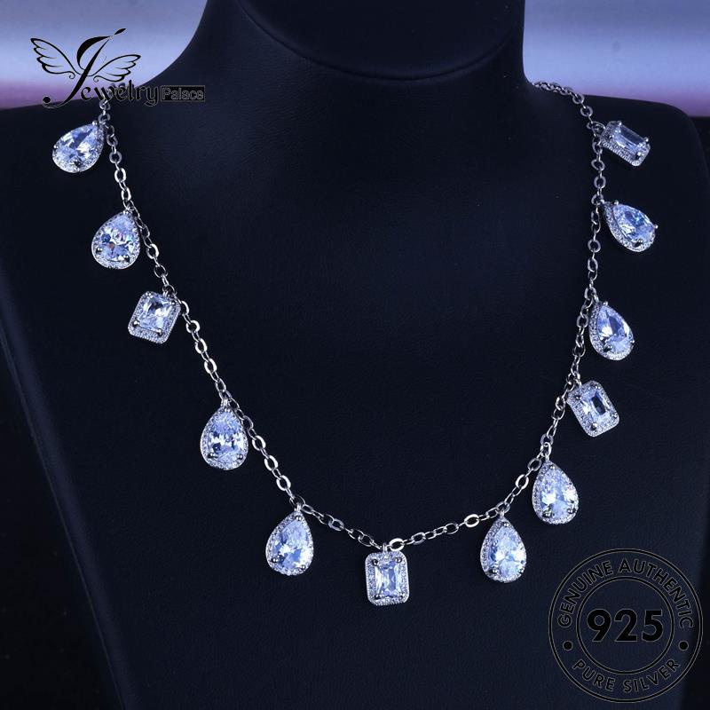 Jewelrypalace Asli925 Tetes Perak Berlian Fashion Wanita Kalung Moissanite N1213