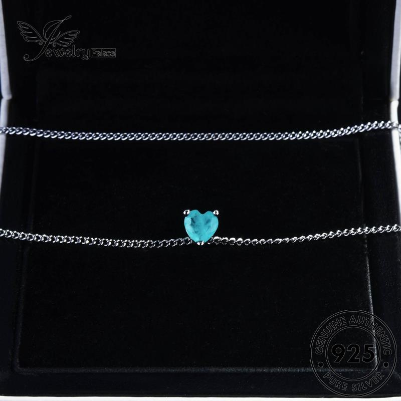 Jewelrypalace Sapphire Kalung Wanita Love Perak925 Kreatif Asli N1227