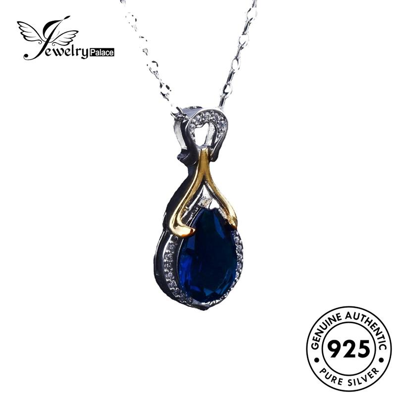 Jewelrypalace Kalung Wanita Asli925 Fashion Safir Perak N1276