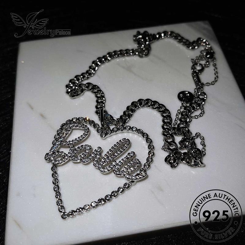 Jewelrypalace Moissanite925 Perak Berlian Wanita Kalung Fashion Asli Hati N1280