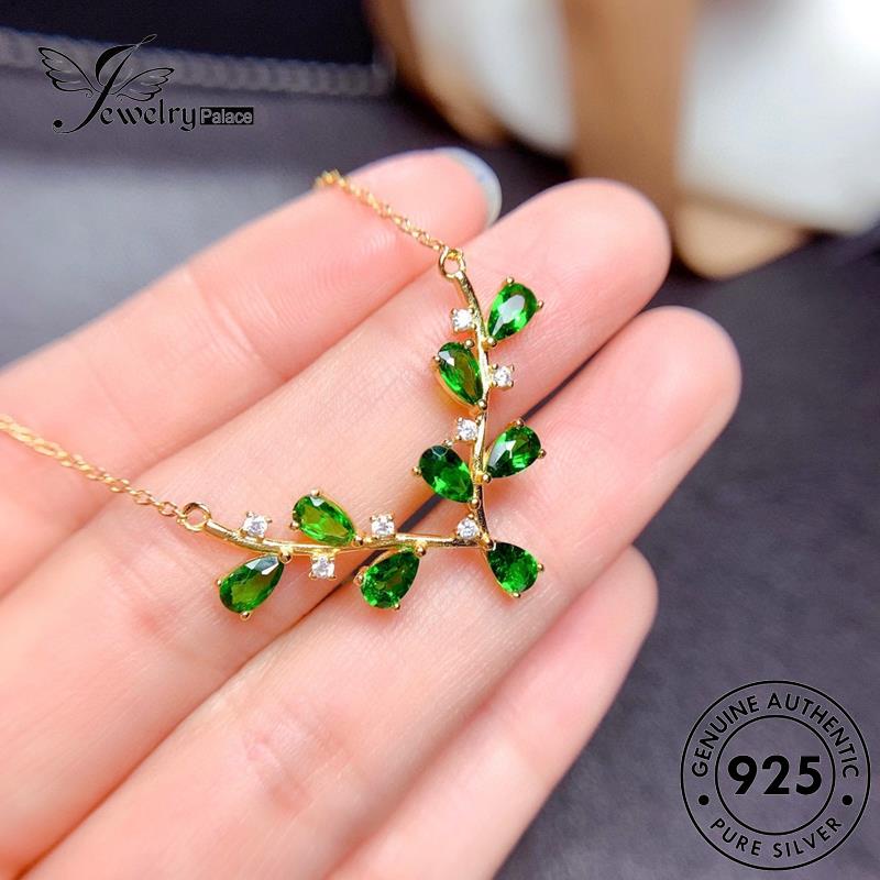 Jewelrypalace Antler Emerald Gold Wanita Perak Asli Fashionable925 Kalung N1288