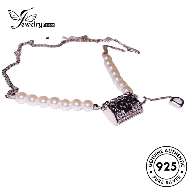 Jewelrypalace Kalung Mutiara Perak925 Wanita Mewah Original Ringan N1321