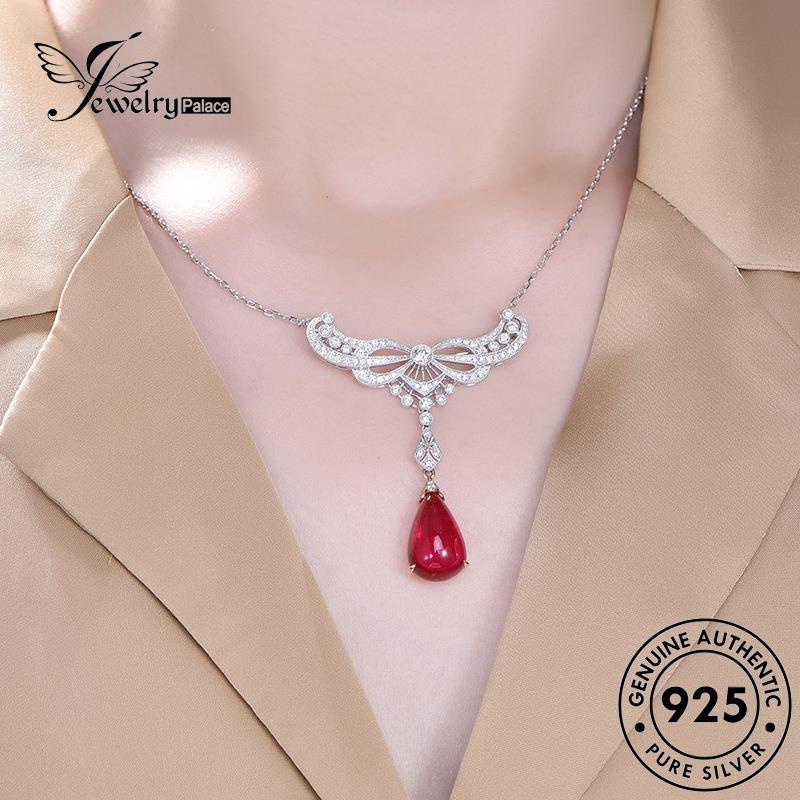 Jewelrypalace Silver Ruby Kalung Fashion Wanita 925sayap Asli Malaikat N1568