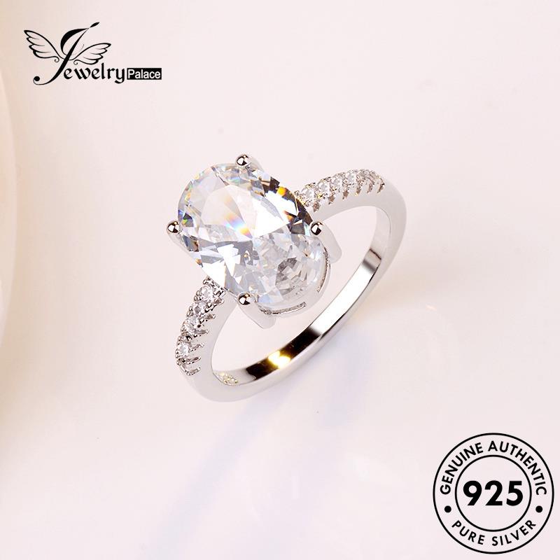 JEWELRYPALACE Perhiasan Wanita korea Kawin Perak Original Silver Aksesori Nikah Diamond Moissanite Fashion Asli Murni Square Sterling Cincin 925 Silver R23