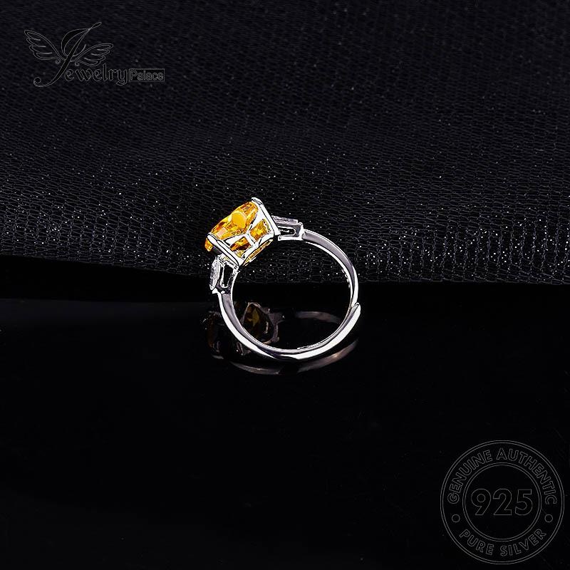 JEWELRYPALACE Nikah Vintage 925 Cincin Sterling Citrine Murni Perhiasan Silver Silver Asli Kawin Original korea Wanita Aksesori Perak R311