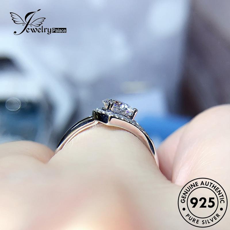 JEWELRYPALACE 925 Kawin Perak Sterling korea Cincin Silver Silver Murni Moissanite Skirt Aksesori Shape Diamond Wanita Nikah Fashion Original Perhiasan Asli R314