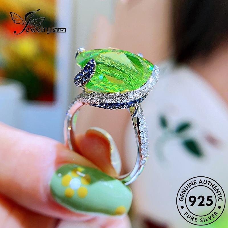 JEWELRYPALACE Nikah Aksesori Sterling Wanita Original Asli Perhiasan Perak Cincin Emerald 925 Silver Kawin Creative Murni korea Square Silver R2328