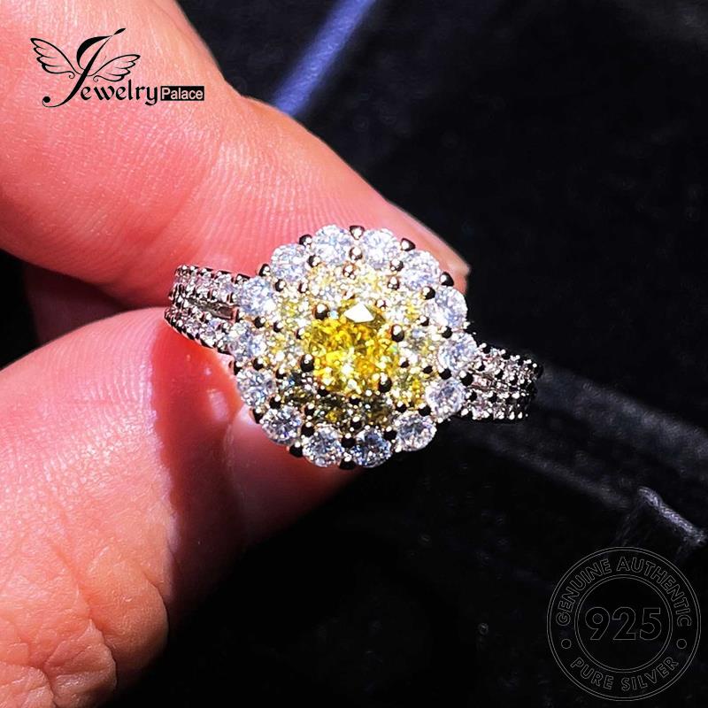 Jewelrypalace Pink Berlian925 Kalung Wanita Cerah Set Perak Fashion Kristal Asli S102