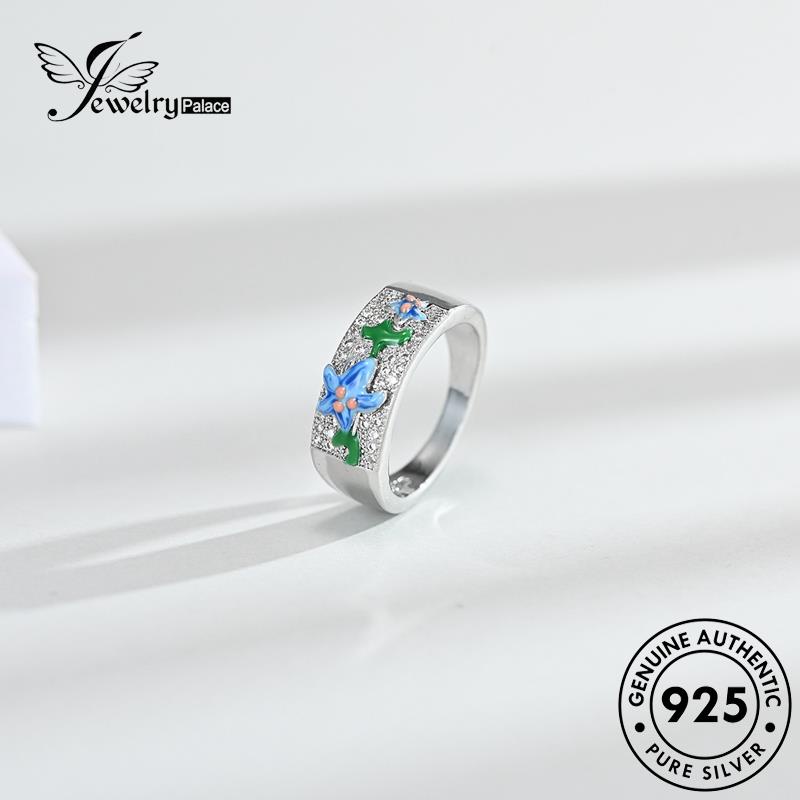 Jewelrypalace Bunga Perak Asli Wanita925 Set Kalung Simple S51