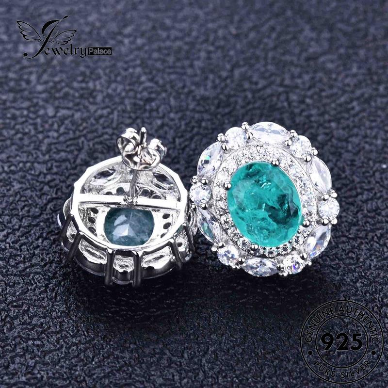 Jewelrypalace Aquamarine Fashionable Set Telur Asli Kalung Perak925Wanita Bentuk S140