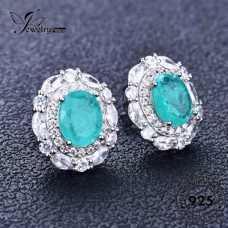 Jewelrypalace Aquamarine Fashionable Set Telur Asli Kalung Perak925Wanita Bentuk S140