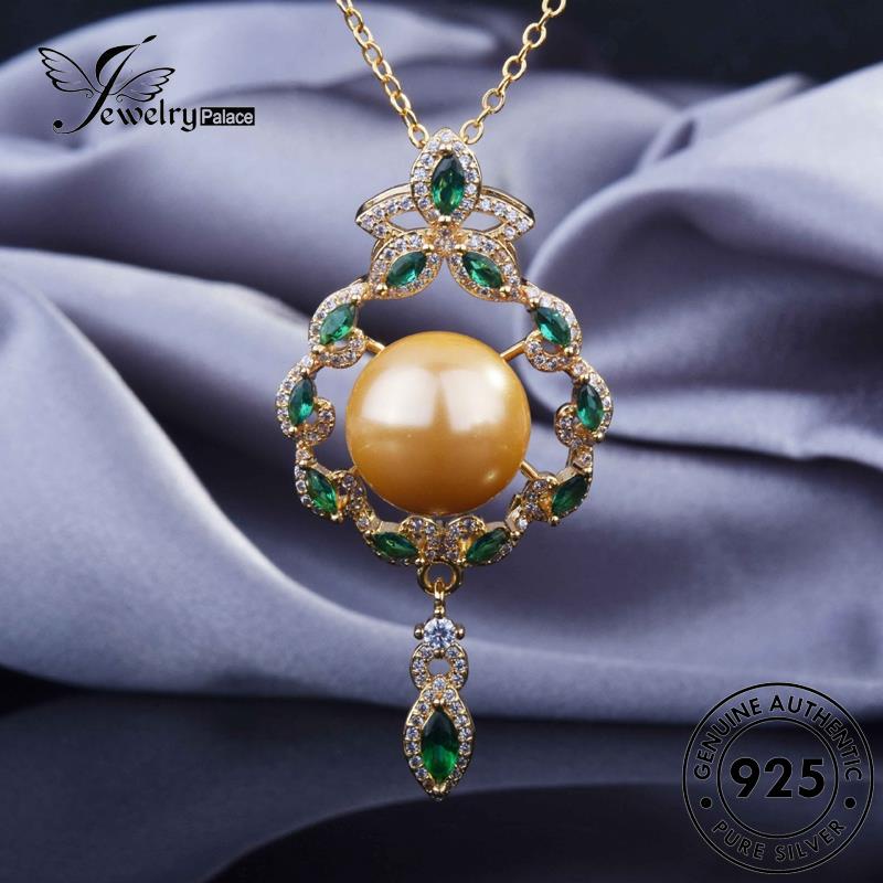 Jewelrypalace Asli925 Set Wanita Kalung Mutiara Mewah Silver S417