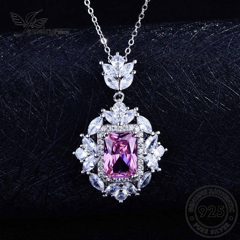 Jewelrypalace Kalung Wanita Kristal Set Perak Mewah925 Asli S423