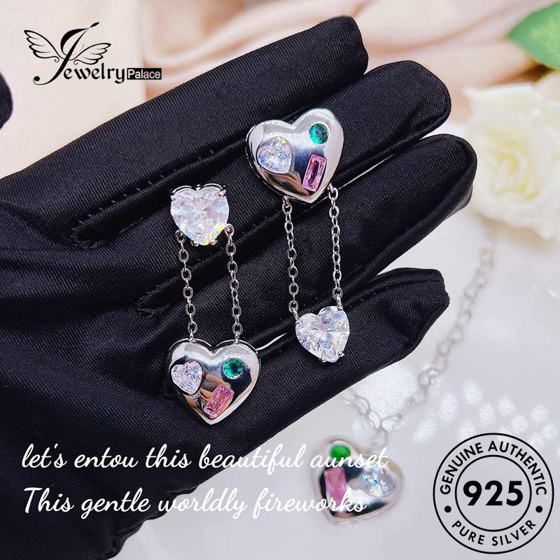 Jewelrypalace Kalung Set Perak Moissanite925 Wanita Asli Berlian S491