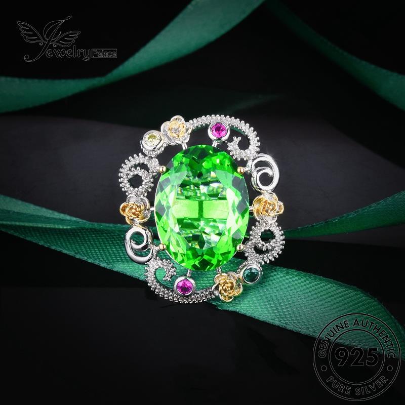 Jewelrypalace Kalung Perak Zamrud925 Wanita Asli Set Rumbai S480