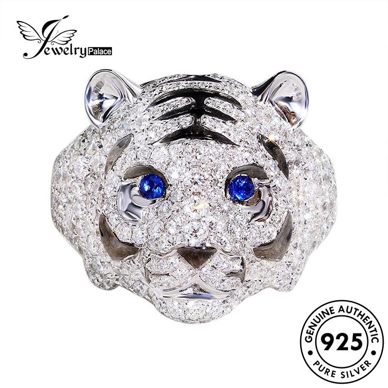 Jewelrypalace Moissanite Set Emas Wanita Berlian Kalung Mendominasi Perak925 Asli Macan S587