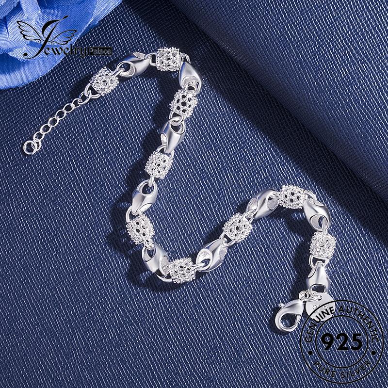 Jewelrypalace Original Fashion Gelang Bola Hollow Wanita Perak925 B379