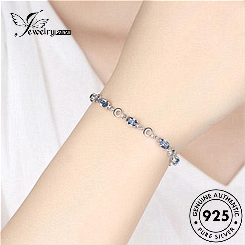 Jewelrypalace Asli Bentuk Gelang Wanita Fashionable Perak925Telur Safir B393