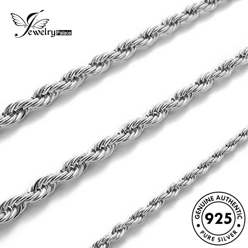 Jewelrypalace Simple Tali Twist Wanita Asli925 Kalung Perak N1002