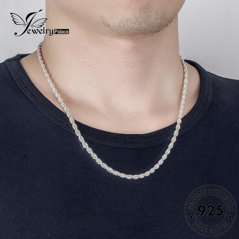 Jewelrypalace 925original Kalung Lilit Silver Tali Fashion Pria N1031