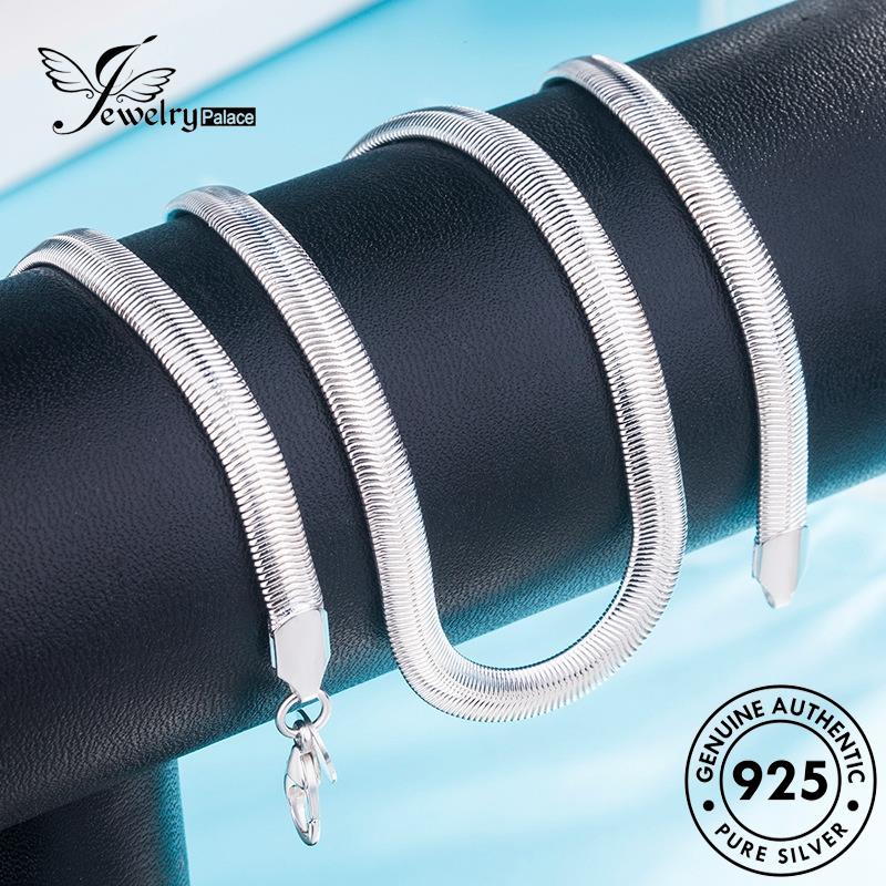 Jewelrypalace Snake925 Pipih Perak Asli Wanita Kalung Simple N1049