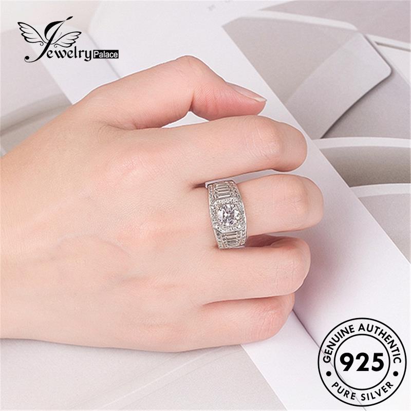 Jewelrypalace Cincin Perak Moissanite Berlian925 Fashion Pria Asli R155